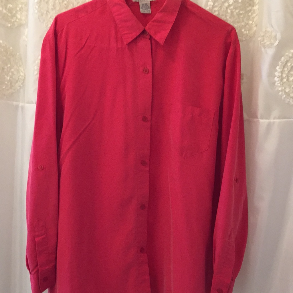 Notations Pink Button Down Top